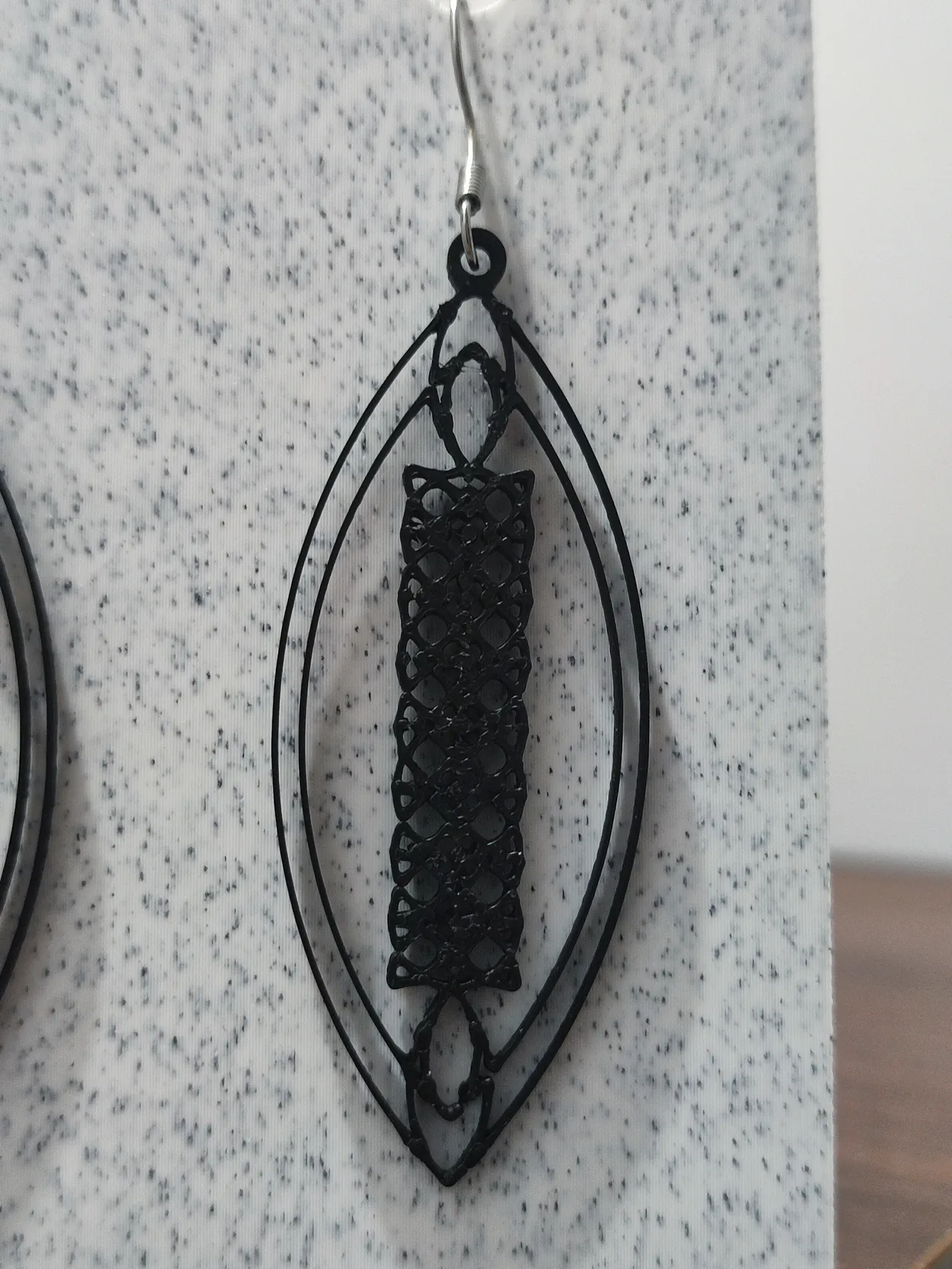 Aretes Black Lace Marquise view 4