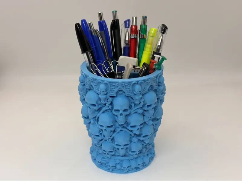 Gothic Skulls Candy Bowl & Pen Holder