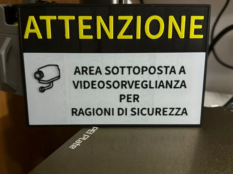 attenzione area videosorvegliata