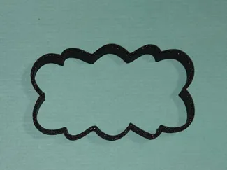 Scalloped cloud plaque cookie cutter