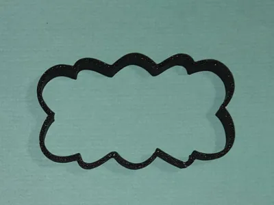 Scalloped cloud plaque cookie cutter