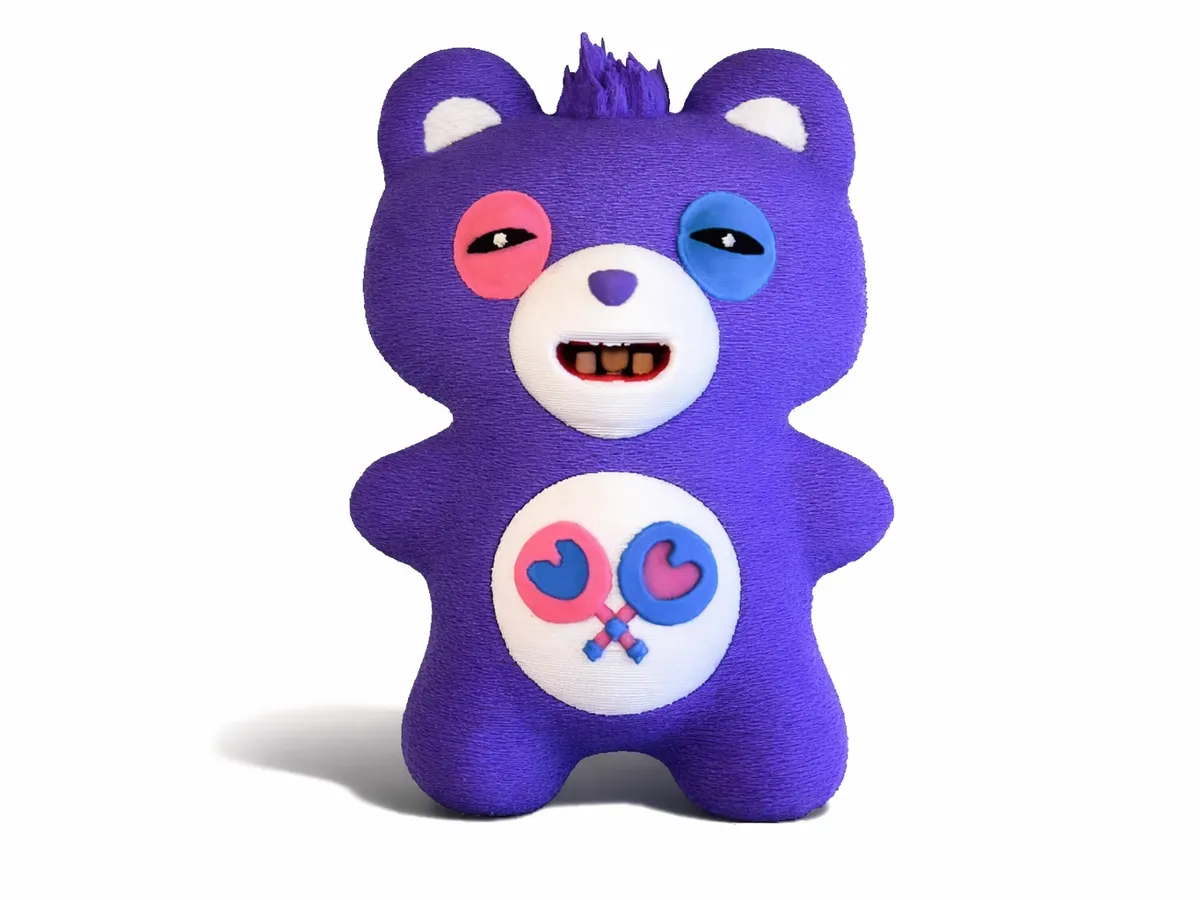 Fuggler x Care Bears (Share Bear) - Free 3D Print Model - MakerWorld