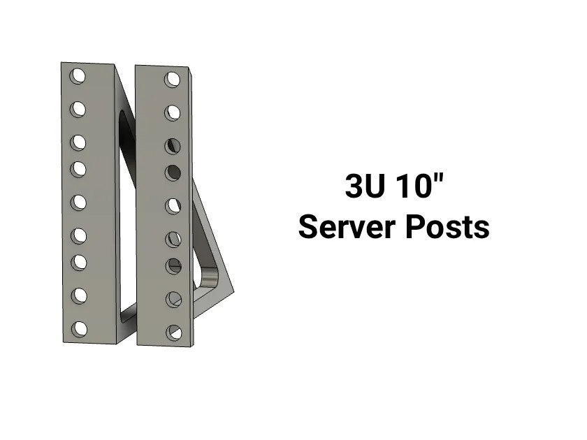 3U 10" Server Posts - Free 3D Print Model - MakerWorld