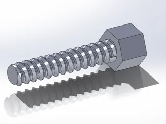 3d Printable bolt with diameter 8mm, head is 13mm
