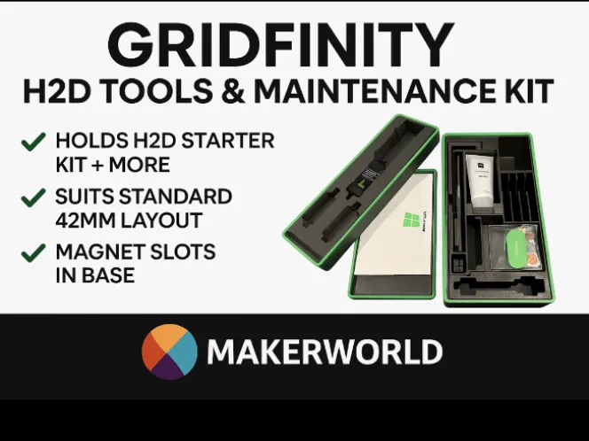 Gridfinity Set - H2D - Tools & Maintenance Kit