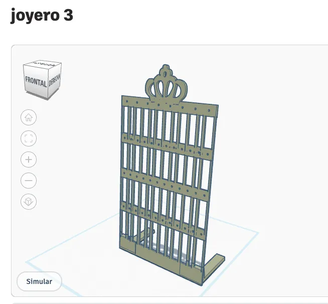 Crown Earring Holder 3D Print Crown Jewelry Box view 2