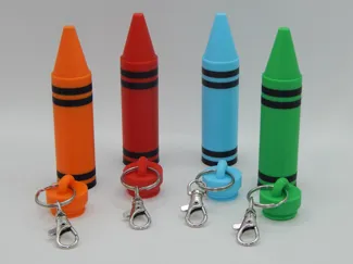 Crayon Chapstick Holder Keychain