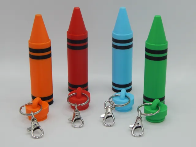 Crayon Chapstick Holder Keychain