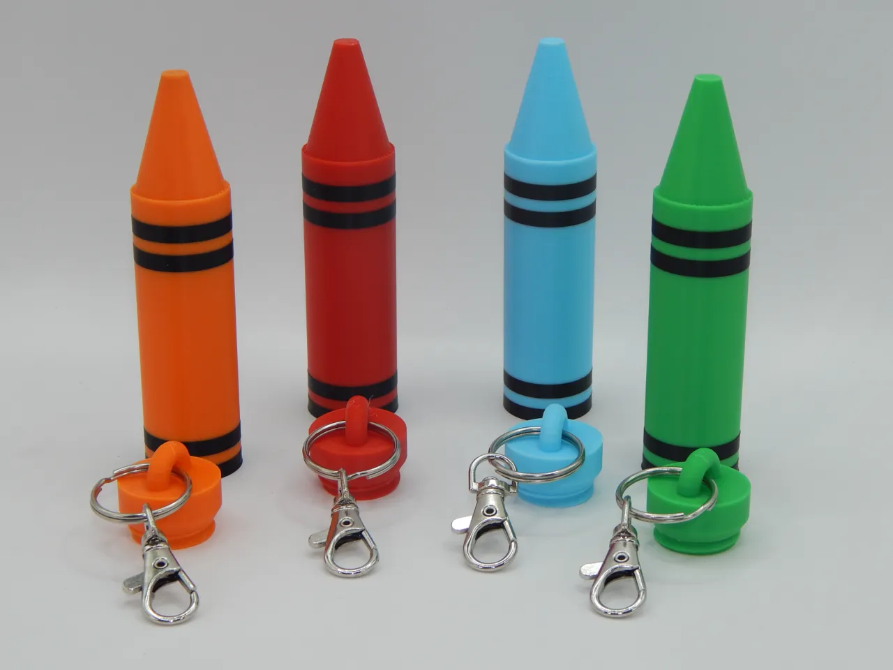 Crayon Chapstick Holder Keychain view 2