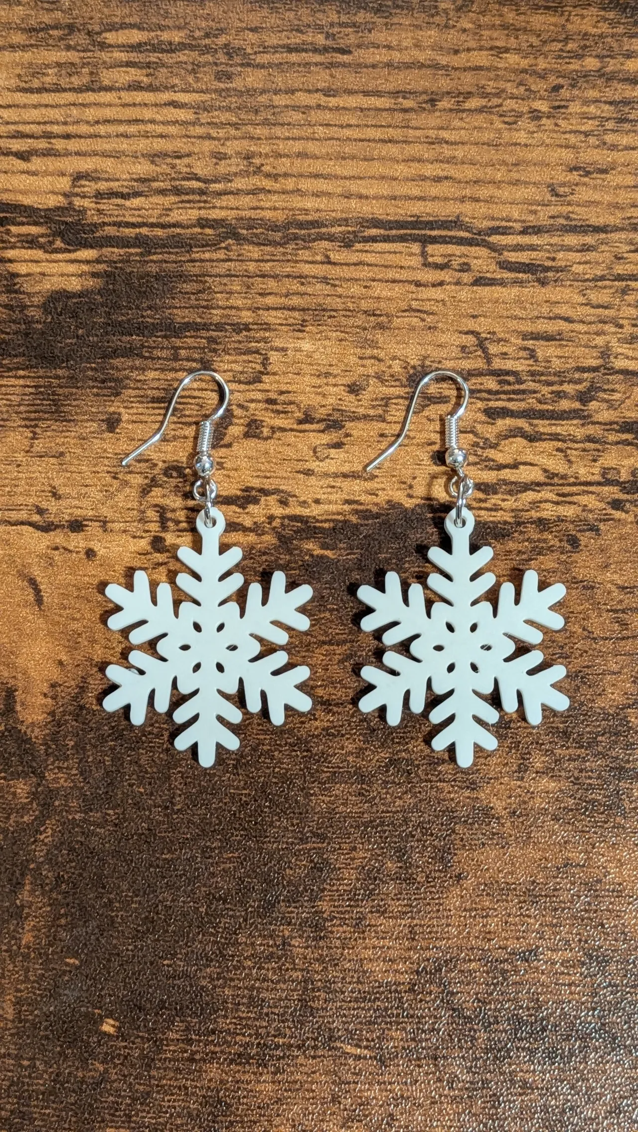 Beautiful Snowflake Earrings view 3