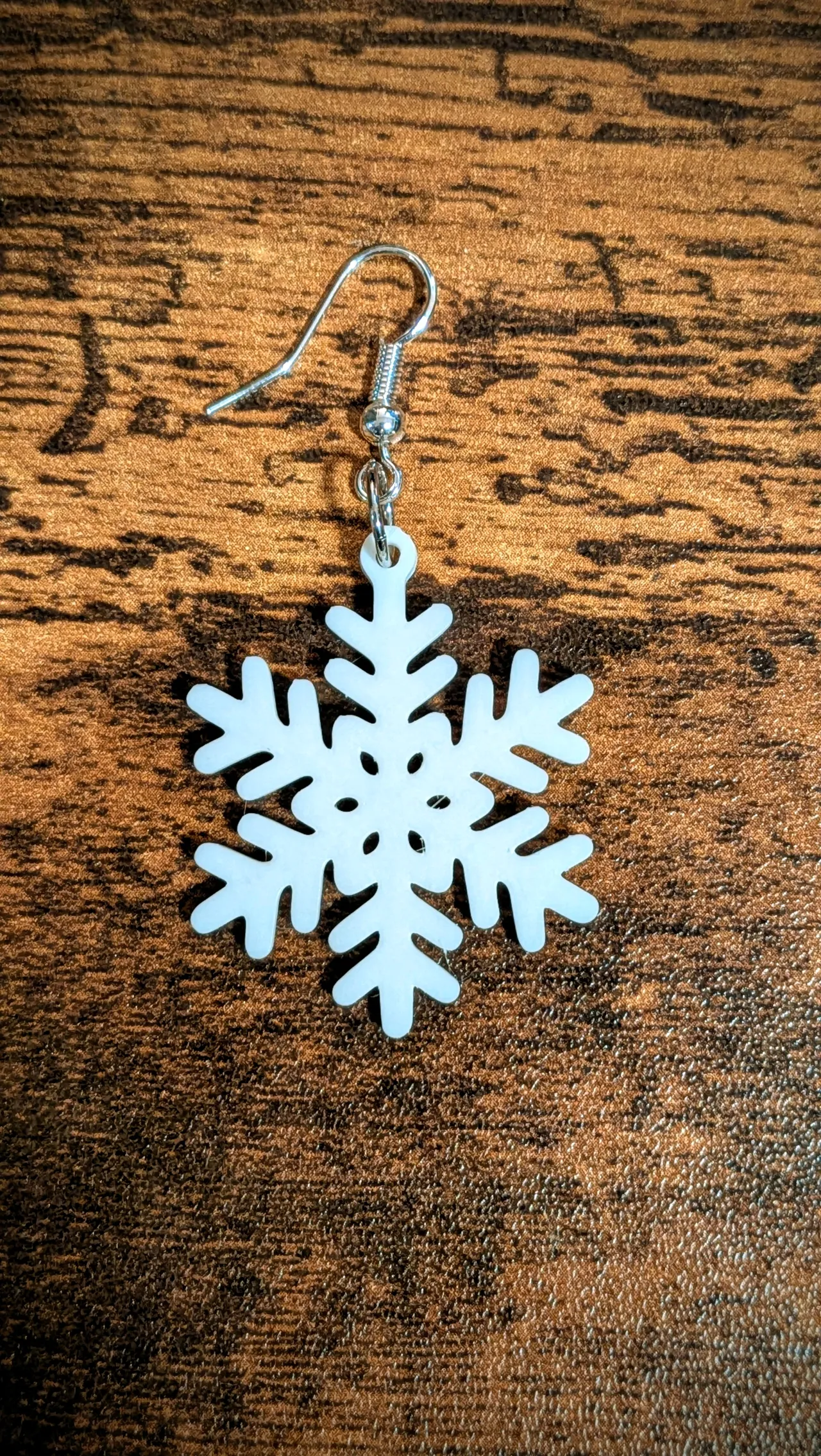 Beautiful Snowflake Earrings view 2