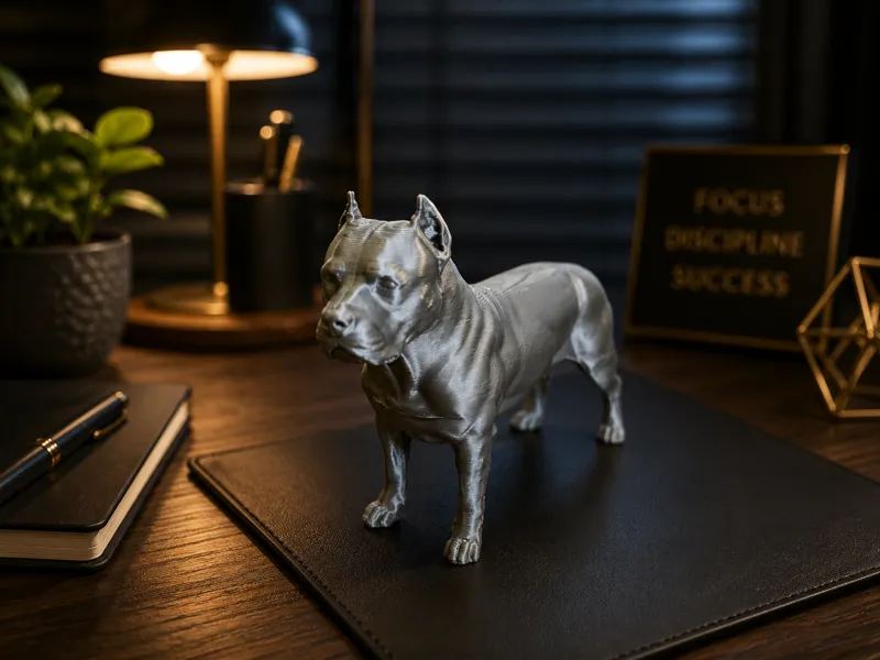 Realistic Pit Bull design with detailed anatomy