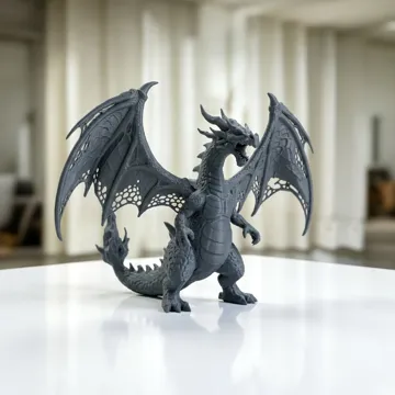 Figura decorativa: Lattice Dragon | Gothic Winged Sculpture — vista de referencia 3