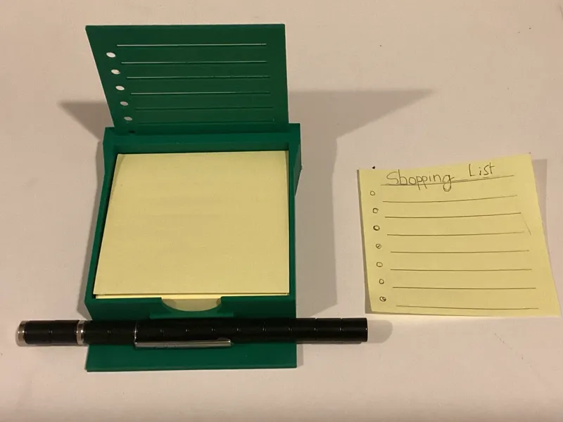 Post It Note Holder 3x3 inches with Stencil