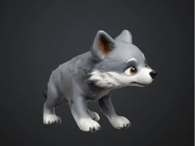 Petit loup pour fin de bobine