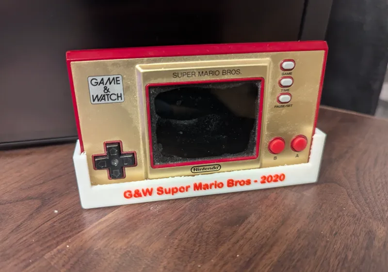 Wallmount for Super Mario Bros 2020 Game and Watch