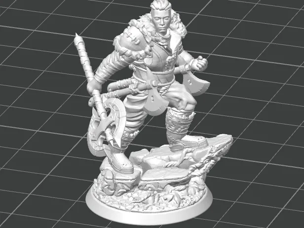 D&D miniature tryamir the gigant human