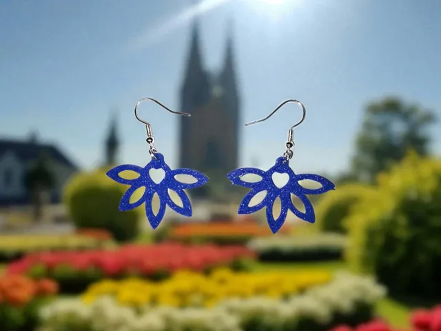 Flower heart v2 earrings