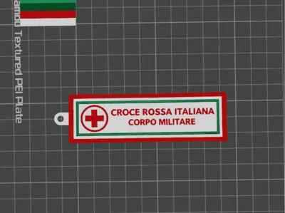 Italian Red Cross military corps keychain
