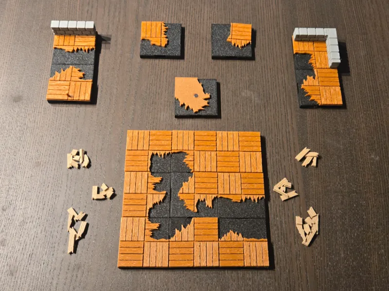 OpenForge Modular Collapsing Wood Floor - Reusable