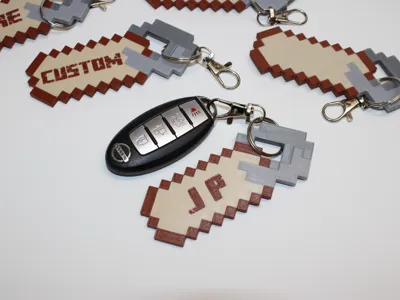 CUSTOM Minecraft Name Tag Keychain