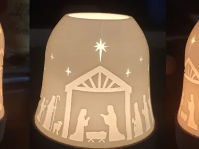 Nativity Scene Candle Holder