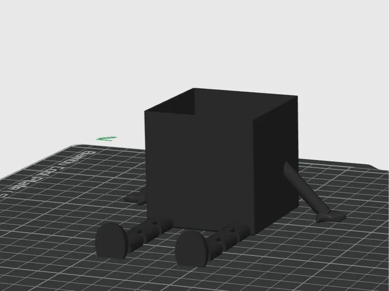 a gift box with legs and hands 