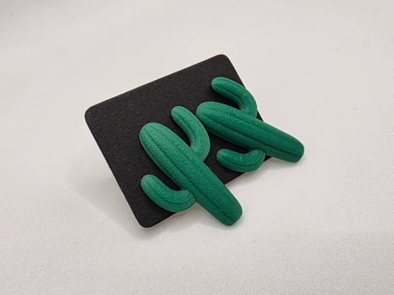 Fluffy Cactus Earrings
