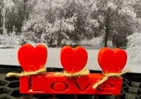 Plaque Love — trois cœurs Saint-Valentin — photo 6