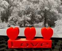 Plaque Love — trois cœurs Saint-Valentin — photo 4