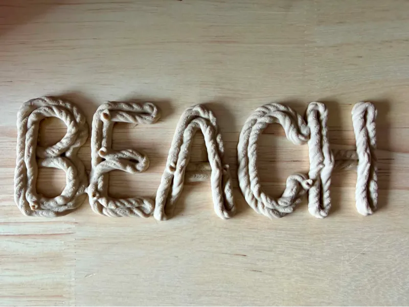 Beach Rope Sign Wall Decor