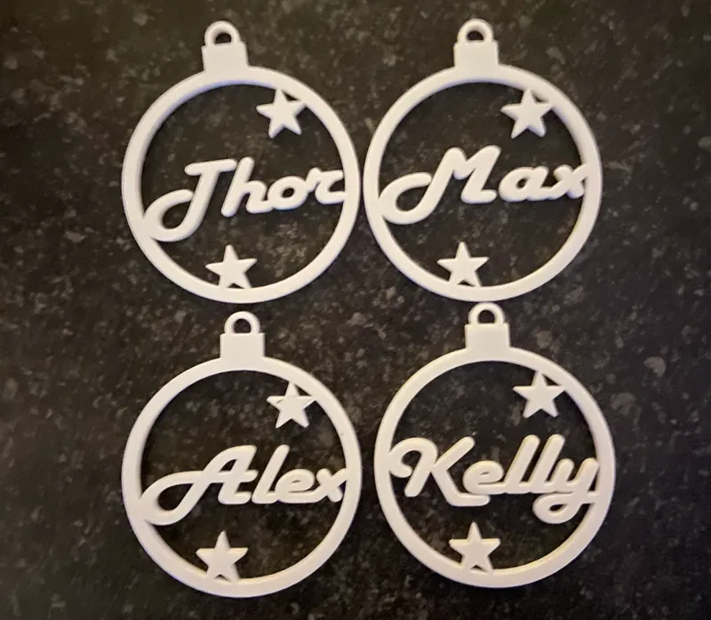 Christmas circles with names