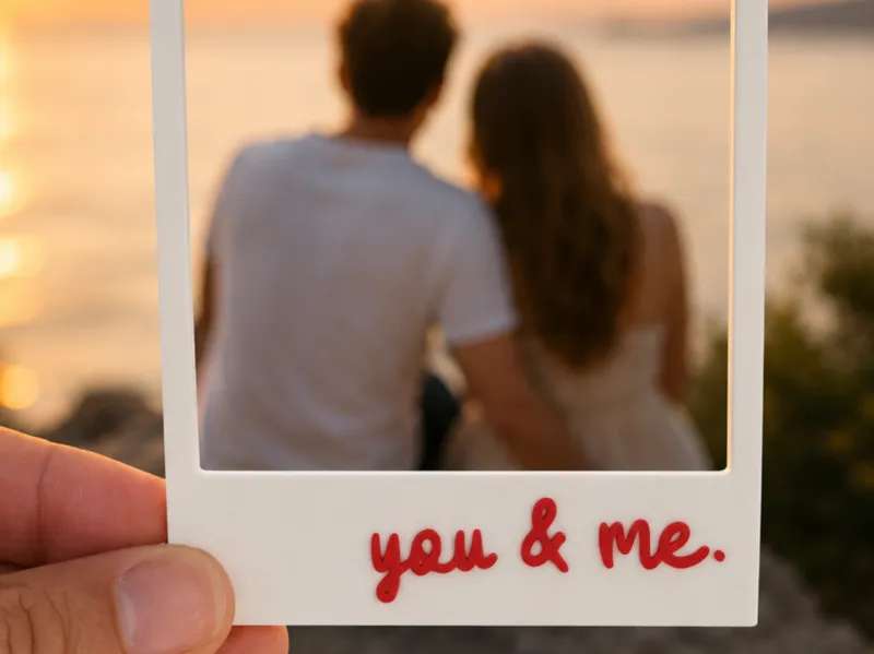 You & Me Polaroid Foto-Rahmen für Erinnerungen