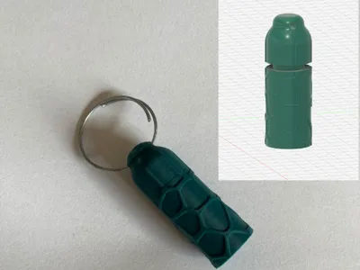 Tiny keychain pill container (approx. 4cm)