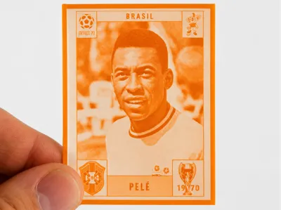3D Printed Figurine of Pelé (Panini Album 1970)
