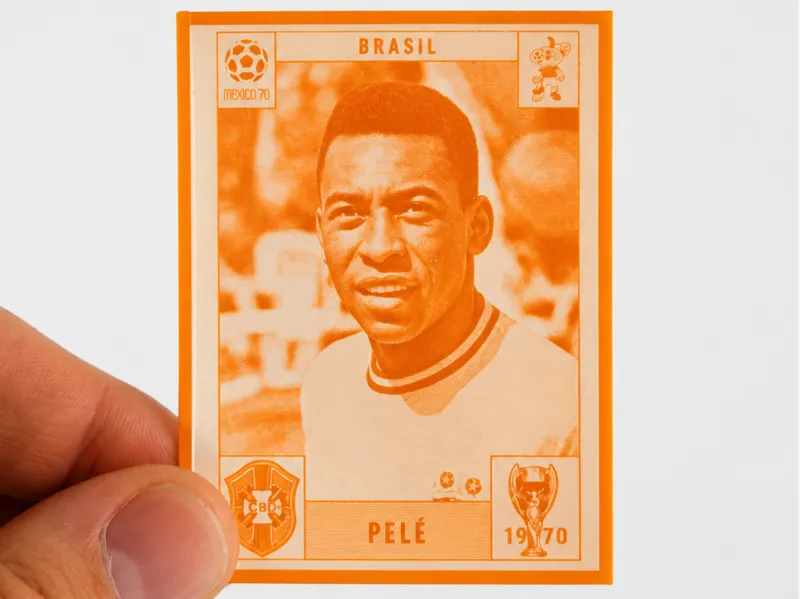Figurita 3D de Pelé (Album Panini 1970)