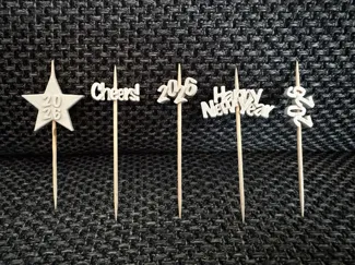 New Year’s Eve 2026 Toothpick Topper Set – Party 