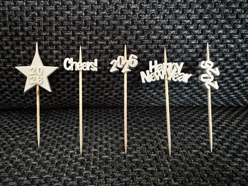 New Year’s Eve 2026 Toothpick Topper Set – Party 