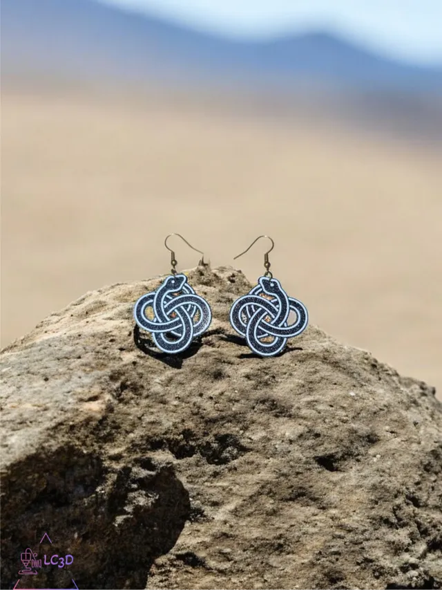 Celtic snake earrings