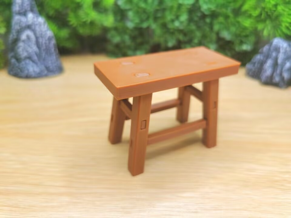 四脚八叉凳短凳家具微缩摆件可拆装