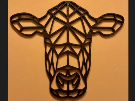 COW HEAD LINE ART Wall ornament decor