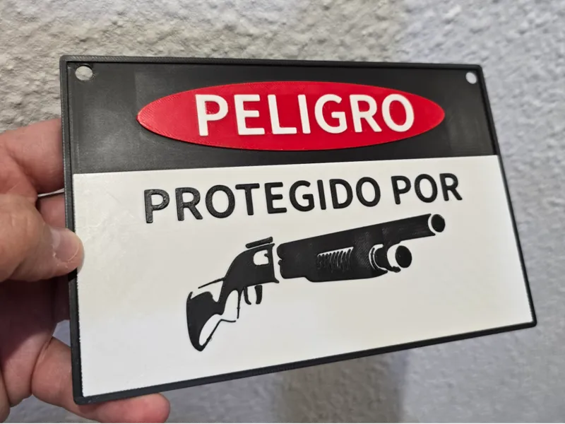 Cartel PELIGRO ESCOPETA