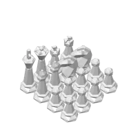 Pièces d'échecs low poly — photo 4