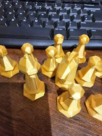 Pièces d'échecs low poly — photo 3