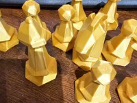 Pièces d'échecs low poly — photo 1