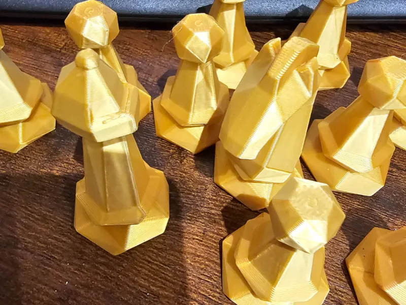 Low poly chess pieces