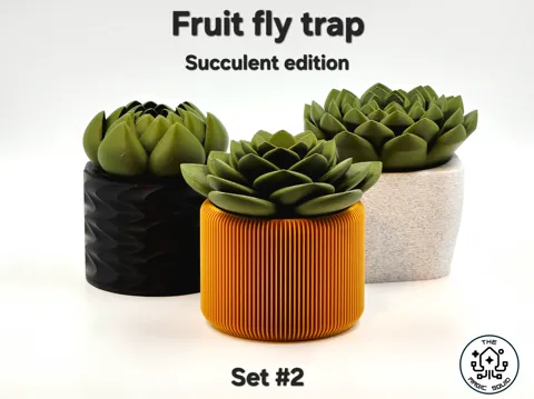Letrero o emblema decorativo: Succulent Fruit Fly Trap - Set #2 — referencia de MakerWorld