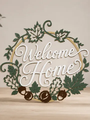 Marco decorativo: Welcome Home – Autumn Door Wreath & Decor — vista de referencia 2