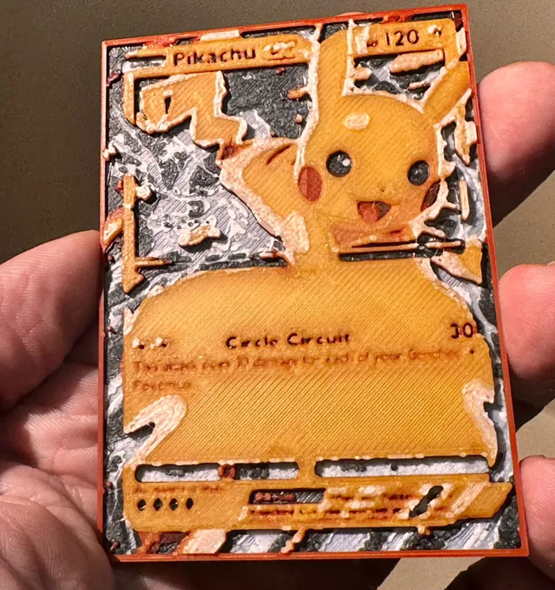 Pikachu ex pokemon TCG card hueforge