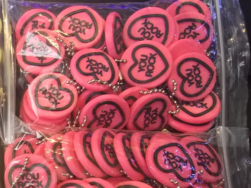 Love Heart Sweet Inspired YOU ROCK Keyring